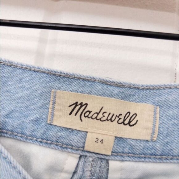 Madewell Size 24 Denim Tab Waist A - Line Midi Skirt in Lynnhaven Wash - Picture 7 of 12